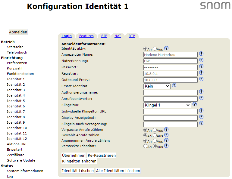 SIPnal Hosted Telefonanlage und Snom 3xx VPN Benutzer einrichten