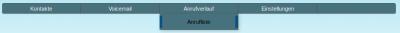 Telefonanlage User-Interface Menü - Anrufliste