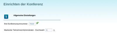 Telefonanlage User-Interface Konferenz einrichten - Beispielkonfiguration 1