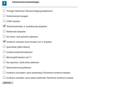 Telefonanlage User-Interface Konferenz einrichten - Beispielkonfiguration 4