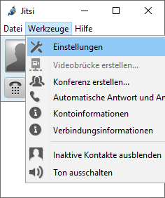 SIPnal Hosted Telefonanlage und Jitsi Einstellungen