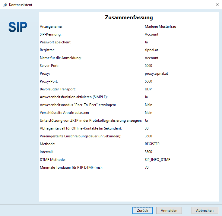 SIP Trunk Jitsi Zusammenfassung