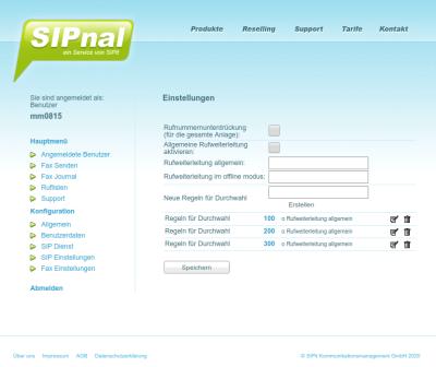 SIP Trunk Einstellungen PBX